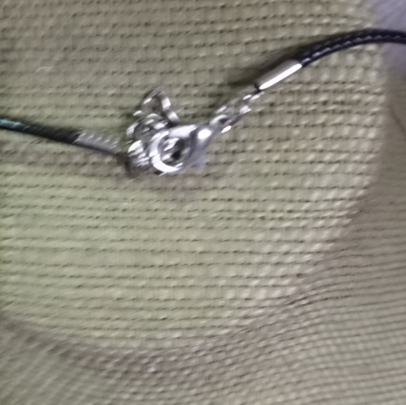 Silvertone crystal Premier designs pendant on black cord - Picture 4 of 6